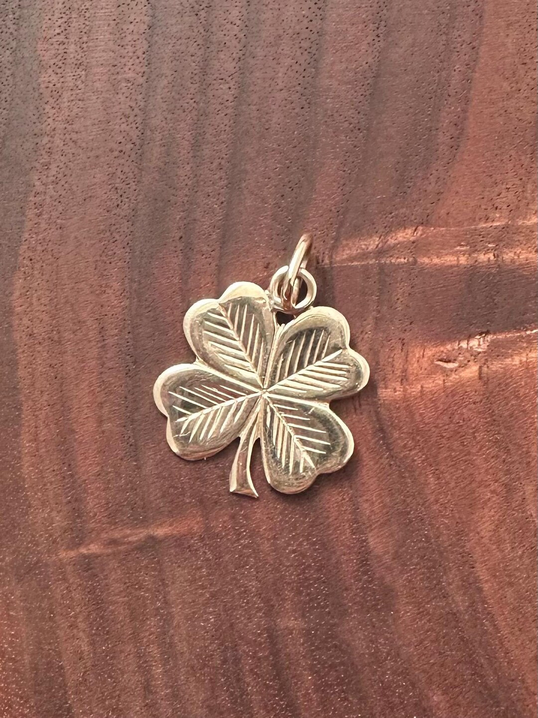 Vintage 14k Yellow Gold Detailed Four Leaf Clover Good Luck Charm Pendant - Etsy | Etsy (US)