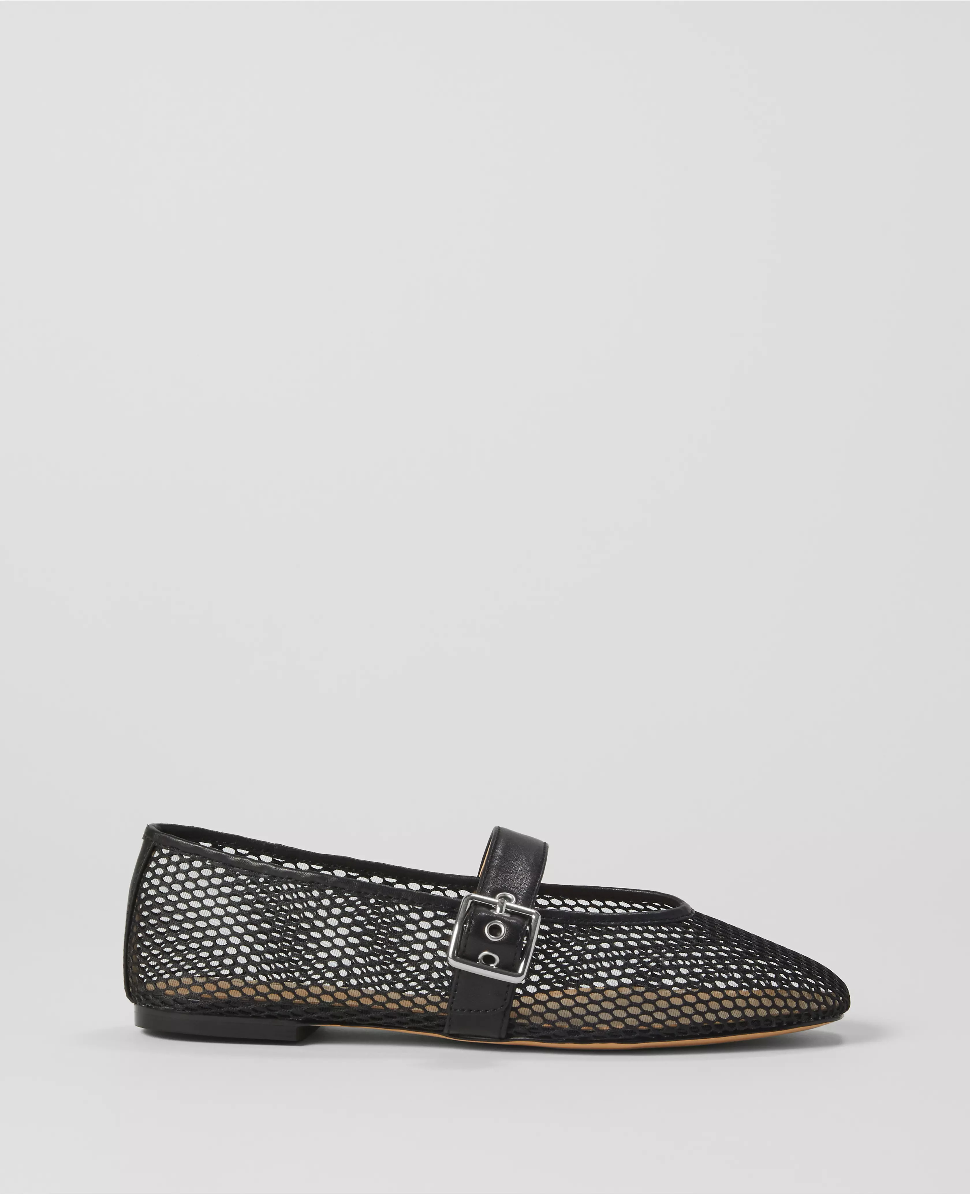 Mesh Buckled Ballet Flats | Ann Taylor