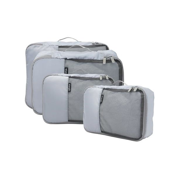 Wrangler 4-piece Packing Cubes Set For Luggage And Travel, Silver | Walmart (US)