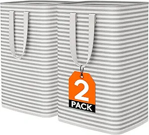 Lifewit 2 Pack Laundry Hamper Large Collapsible Laundry Baskets, Freestanding Waterproof Clothes ... | Amazon (US)
