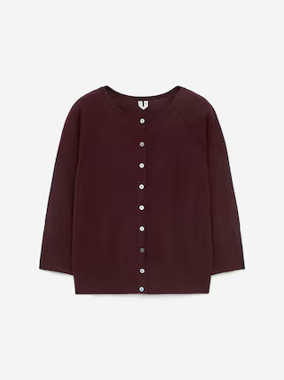 Merino Wool Cardigan – Burgundy – Women – ARKET GB | Arket UK