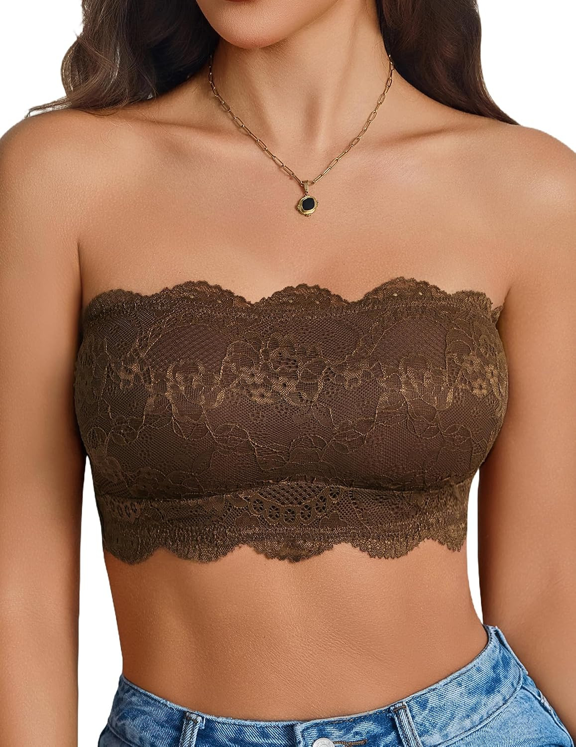 Strapless Bra Women's Lace Wireless Bra | Amazon (US)