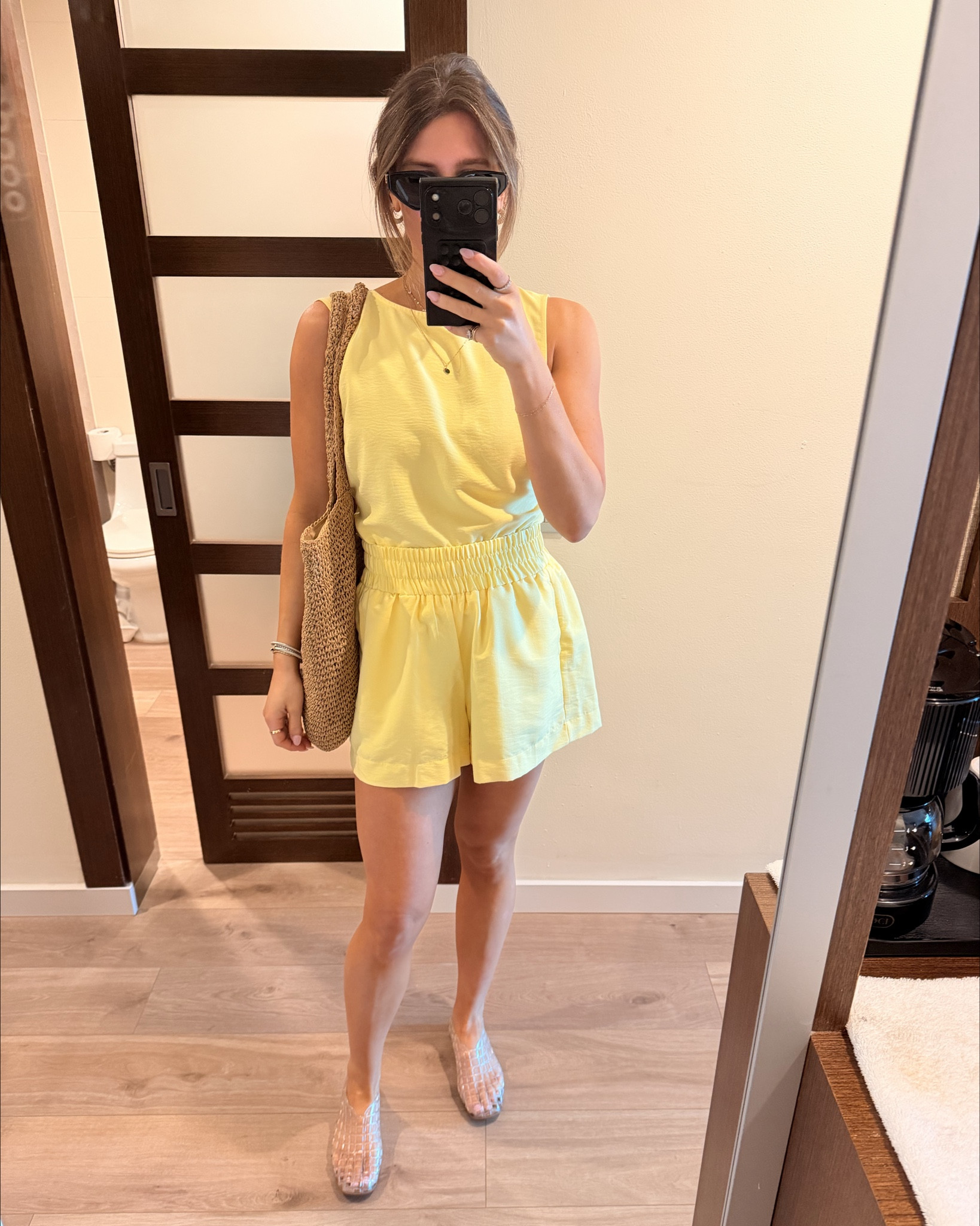 Spring break fit check. Wearing a small in both the top and the shorts 💛

#LTKootd