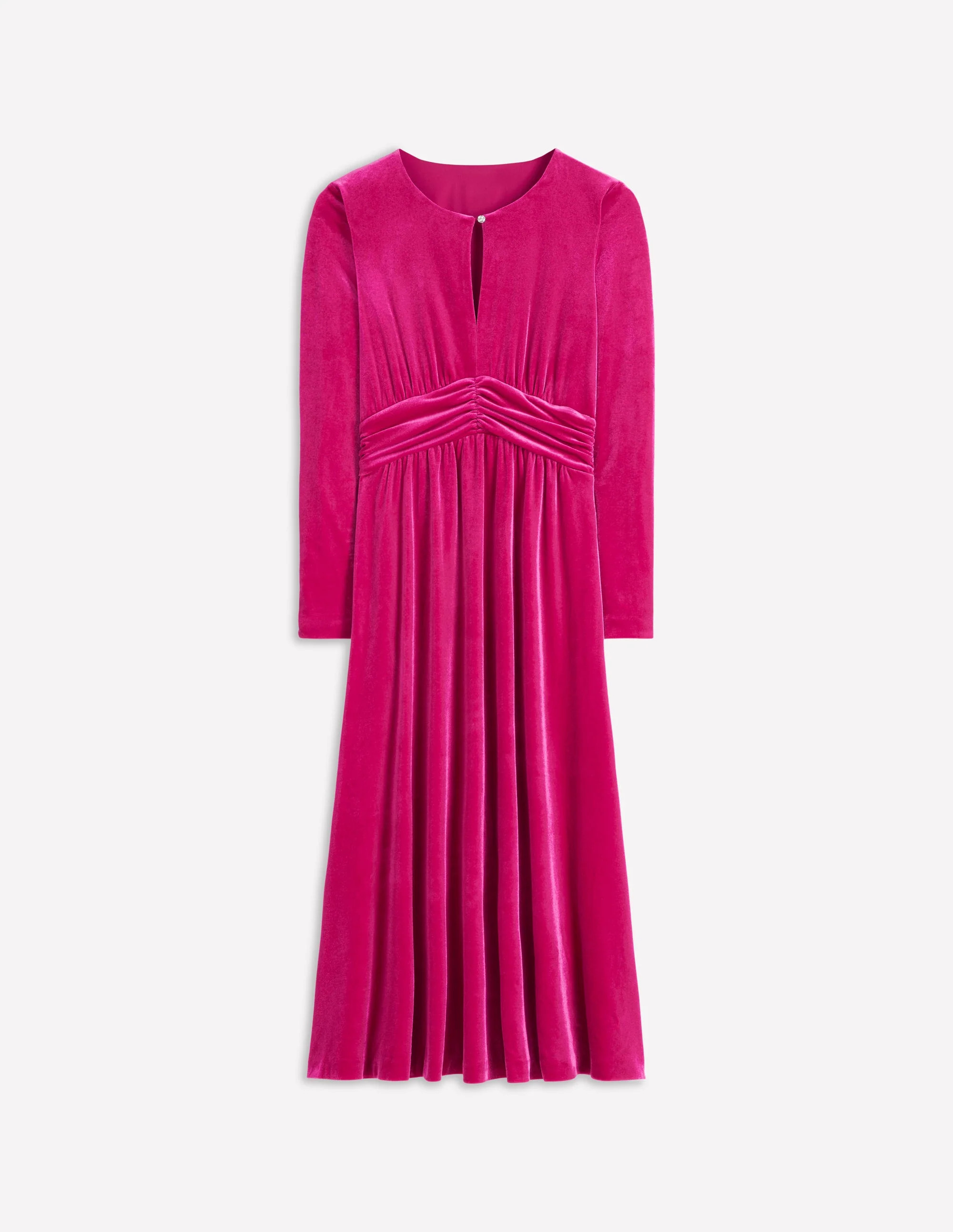 Tilda Velvet Midi Dress-Vibrant Pink | Boden (US)