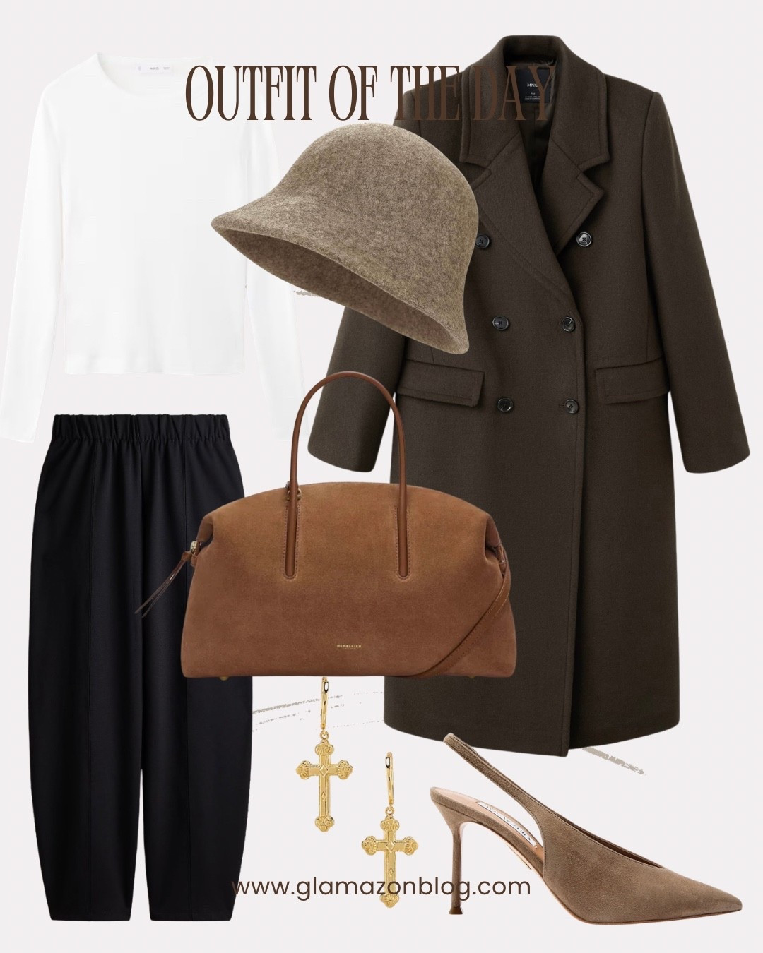 Chic outfit, balloon trousers, felt hat, brown coat, demellier bag, simple top 

#LTKfestive #LTKdatenight #LTKwinter
