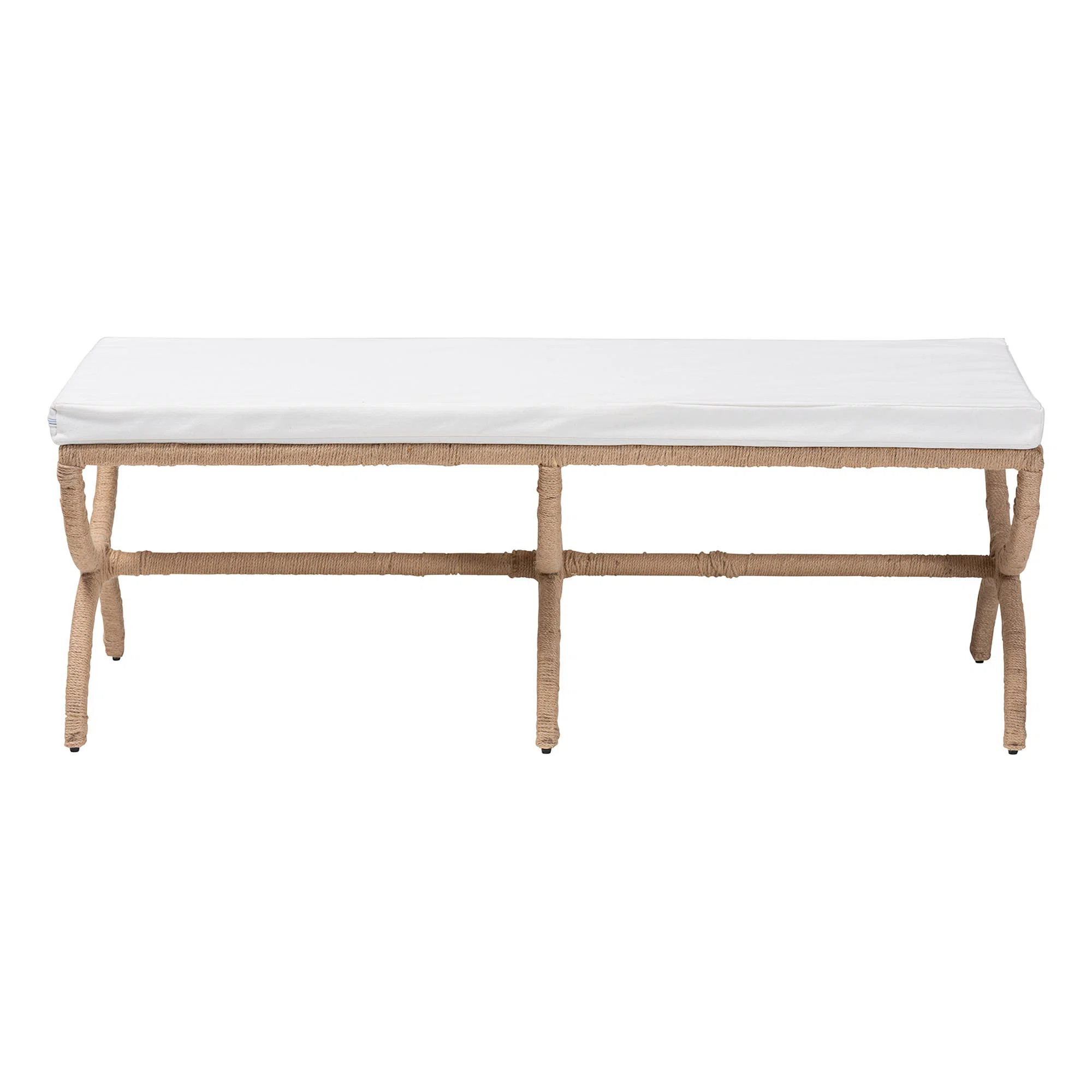 bali & pari Maliyah Japandi Natural Jute Accent Bench | Wayfair North America