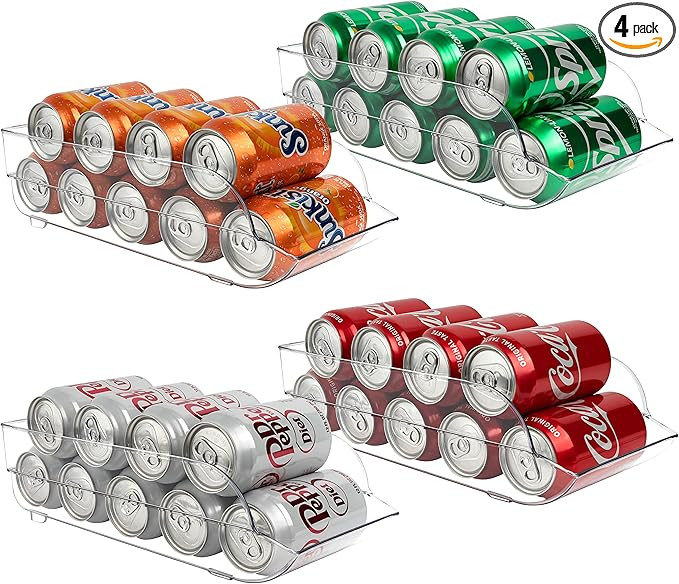 Soda Can Organizer for Refrigerator | Pop Can Dispenser Drink Organizer for Fridge | Canned Food ... | Amazon (US)