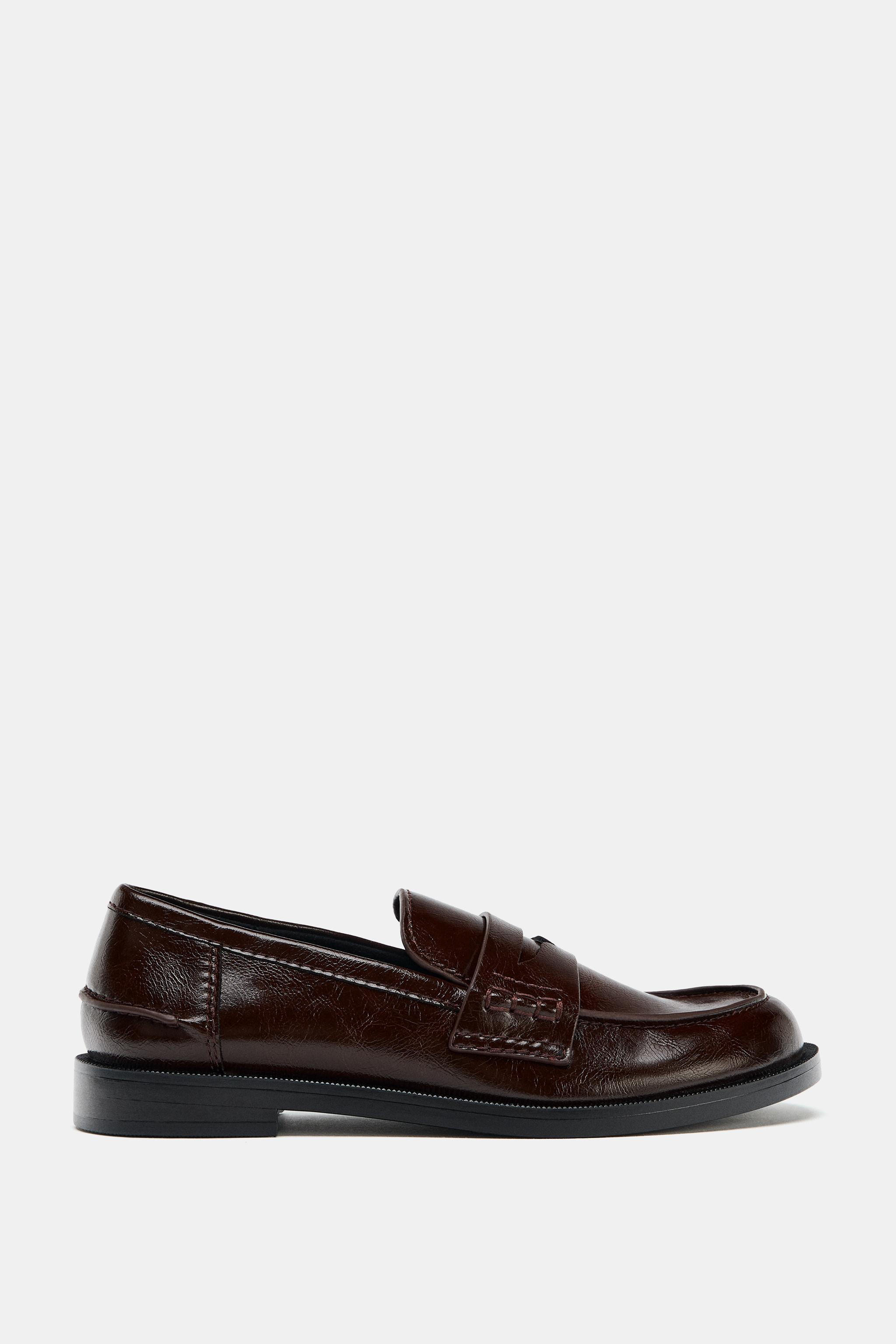 PATENT FINISH PENNY LOAFERS | Zara US