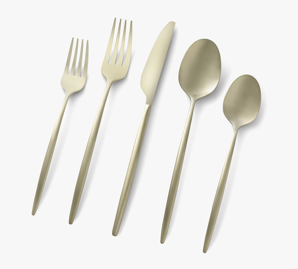 Gaze Stainless Steel 20-Piece Flatware Set | Pottery Barn (US)