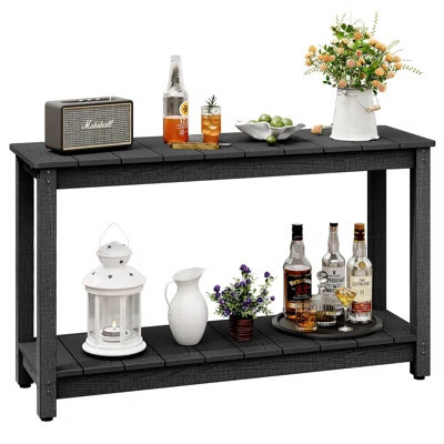 Outdoor Console Table, 48" Weather Resistant HIPS Patio Side Table | Wayfair North America