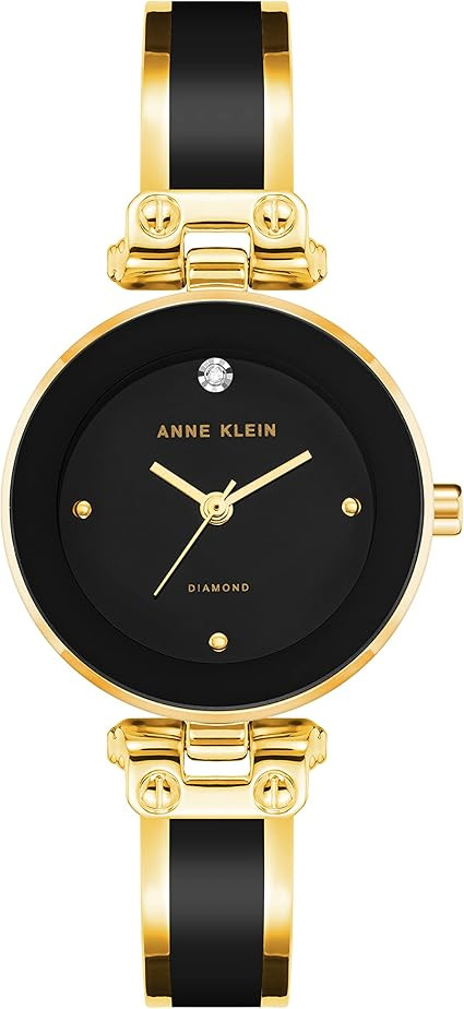Anne Klein Reloj de pulsera con esfera de diamantes genuinos para | Amazon (US)