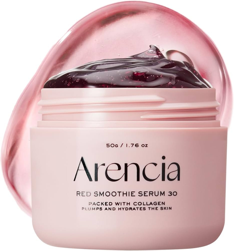 ARENCIA Suero de Mascarilla Facial de Smoothie Rojo Nocturno, Luminoso y Calmante con 30% de col... | Amazon (US)