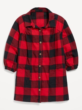 Plaid Utility-Pocket Shirt Dress for Toddler Girls | Old Navy (US)