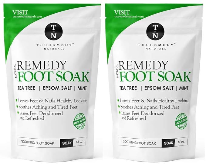 Tea Tree Oil Foot Soak With Epsom Salt & Mint, Feet Soak Helps Toenail System, Athletes Foot & St... | Amazon (US)