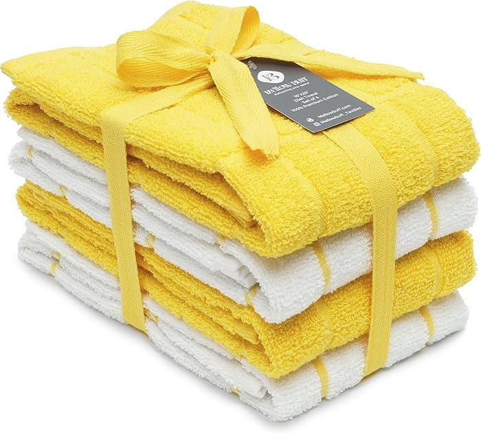 100% Cotton Terry Dish Towels, 4 pack16 x26 Inches, Super Soft and Absorbent Kitchen Towels, Perf... | Amazon (US)