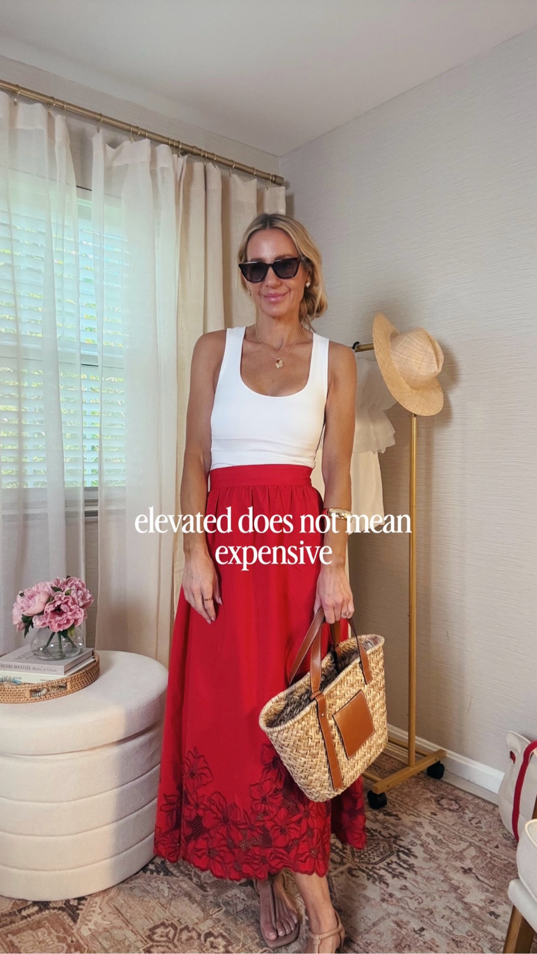 This outfit is simple, but not boring elevated but not expensive. Perfect for running errands or going into town for dinner. The red is so in right now. 

#LTKU #LTKOver40 #LTKSaleAlert