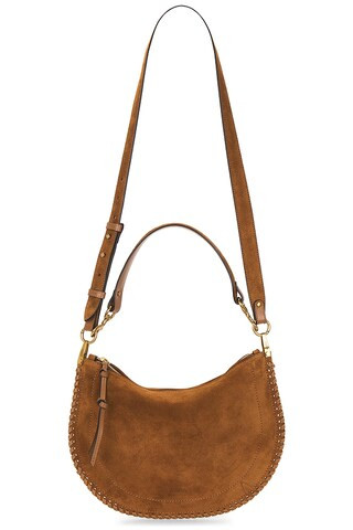 Isabel Marant Oskan Soft Zip Shoulder Bag in Cognac from Revolve.com | Revolve Clothing (Global)