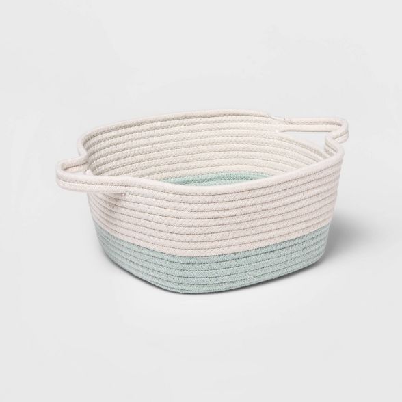 Square Coiled Rope Bin with Color Band - Cloud Island™ | Target