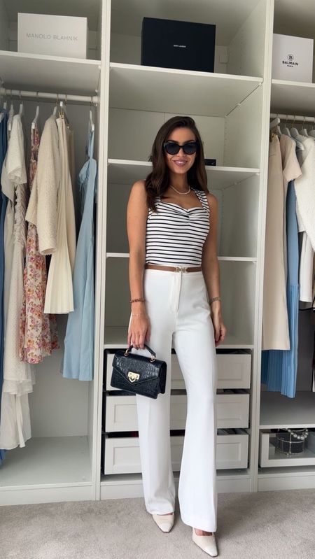 Everyday Summer Outfit! 

Spring Style, Summer Style, Summer Outfit Inspiration, Striped Tank Top, Reiss Belt, City Style, Preppy Style 

#LTKspring 

#LTKuk #LTKsummer