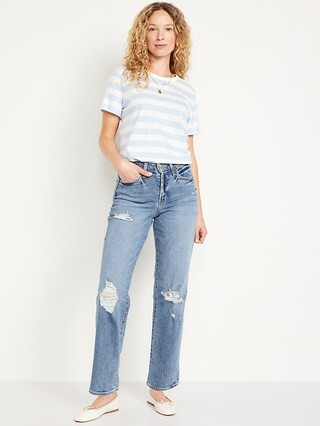 High-Waisted OG Loose Ripped Jeans | Old Navy (US)