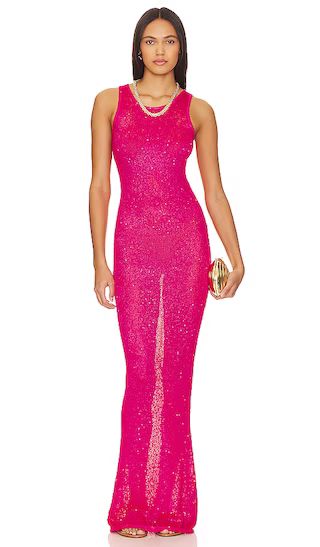 Natalia Dress in Magenta Sequin | Revolve Clothing (Global)