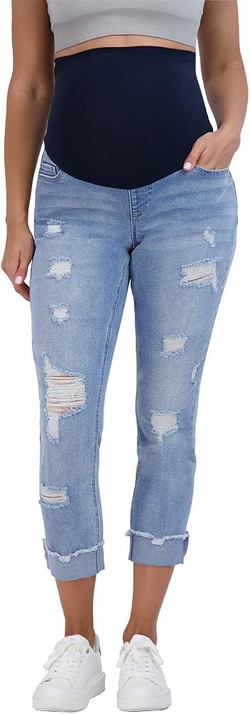 Women’s Maternity Jeans Over The Belly - Pregnancy Clothes for All Seasons, Maternity Pants –... | Amazon (US)