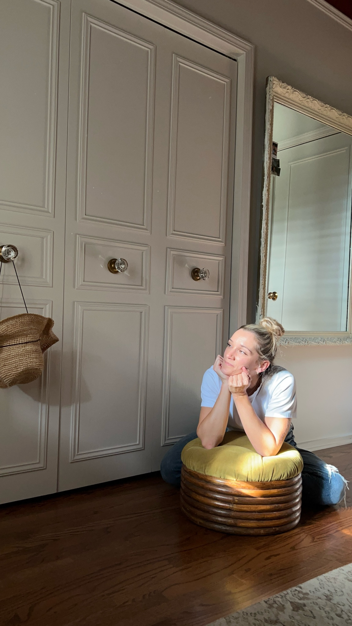 Everything you need to DIY your closet doors!
I’ve also included alternatives for those who do not have power tools such as construction adhesive instead of nailing the moulding.

#LTKHome