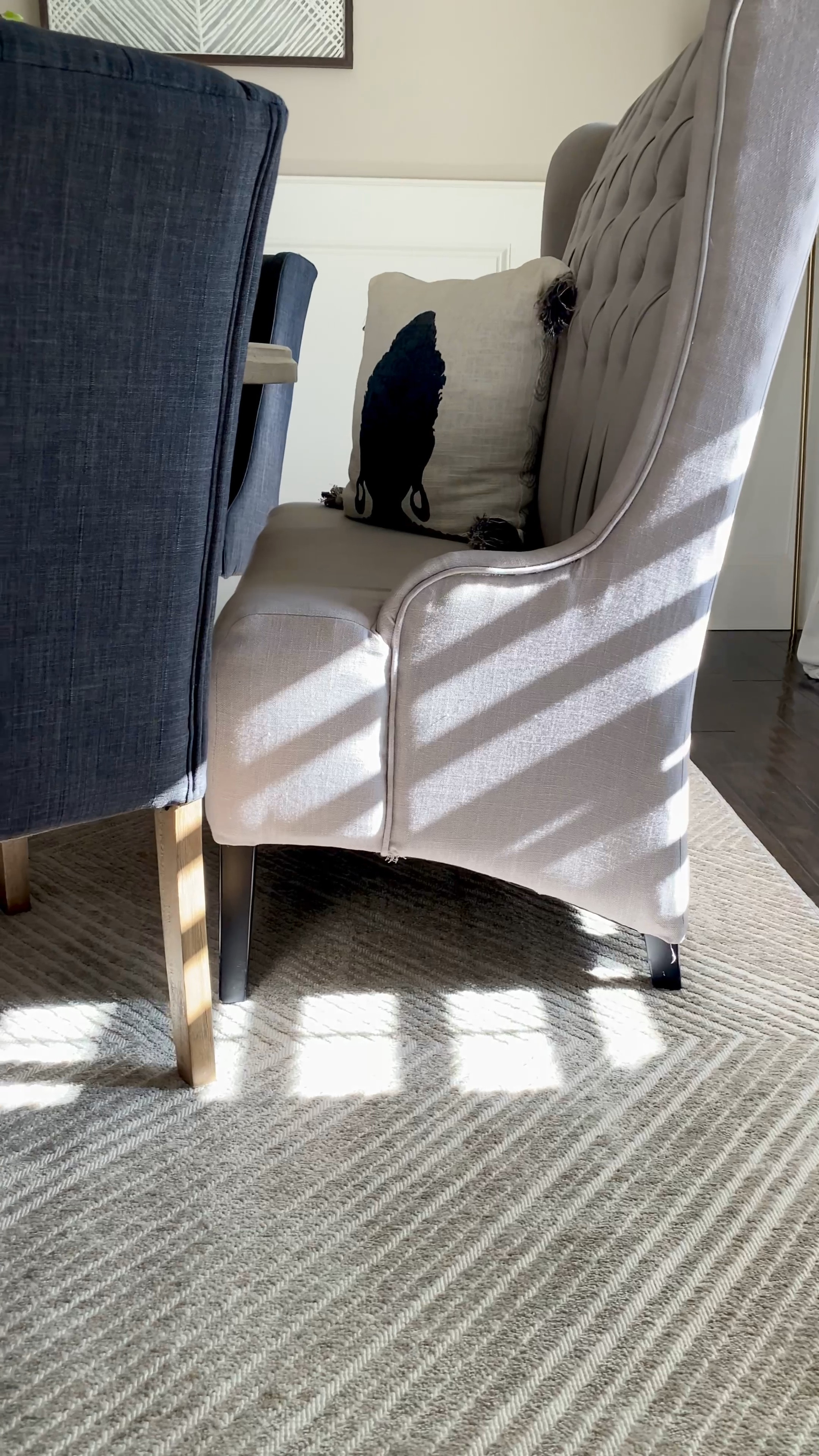Soft, low pile, textured and stain resistant!  This Wayfair rug is everything this space needed.  Dining room, chevron rugs, neutral tones.

#LTKhome #LTKFind