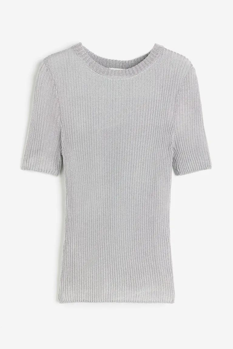 Metallic Rib-knit Top | H&M (US + CA)