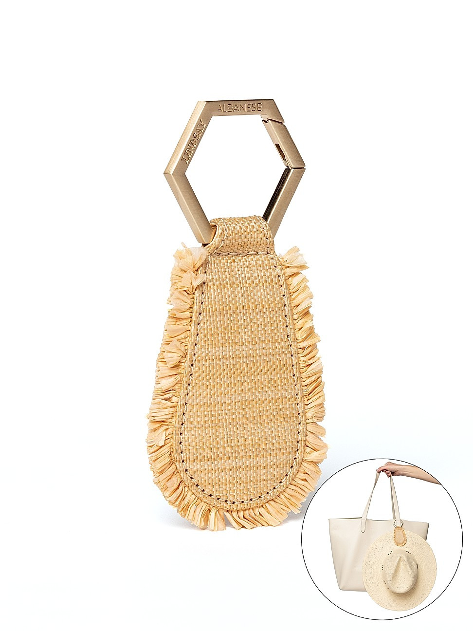 The Fray Raffia Hat Holder | Saks Fifth Avenue