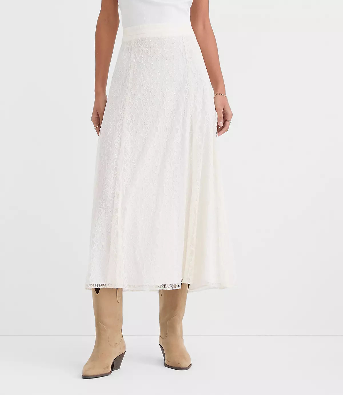 Floral Lace Maxi Skirt | LOFT