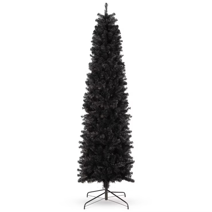 Best Choice Products Black Artificial Holiday Christmas Pencil Tree w/ Metal Base | Target