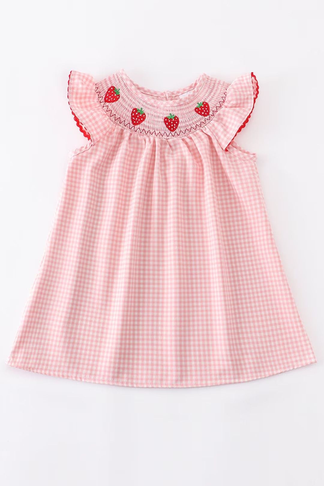 Birthday Strawberry Dress, Berry First Birthday, Sweet One Dress, Strawberry Theme, Pink Gingham,... | Etsy (US)