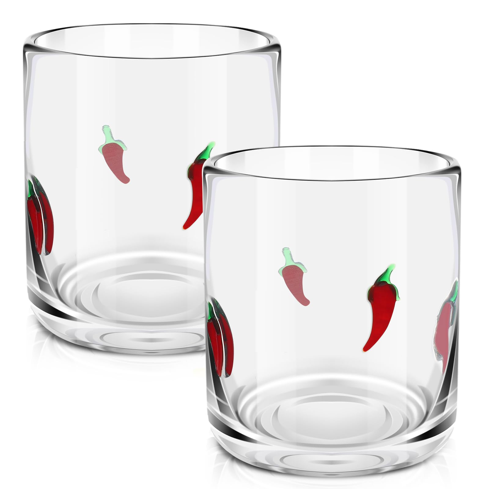 2 Pcs Strawberry Icon Juice Glasses, 14oz Strawberry Stemless Wine Drinking Juice Glass Cup for S... | Amazon (US)
