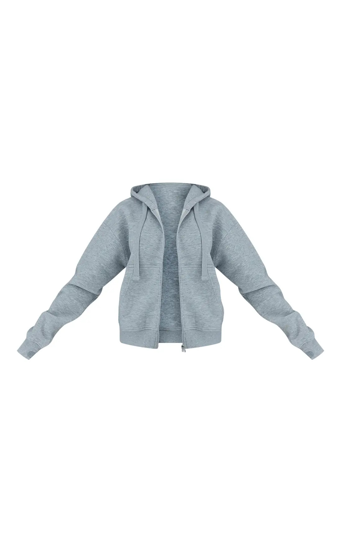 Ash Grey Asgrijs Oversized Hoodie Met Rits | PLT NL | Prettylittlething Netherlands