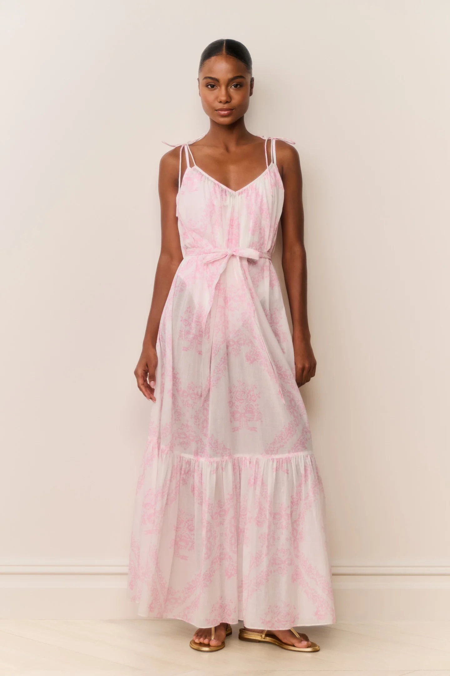 Hale Cotton Toile Print Cover-Up Dress | LoveShackFancy