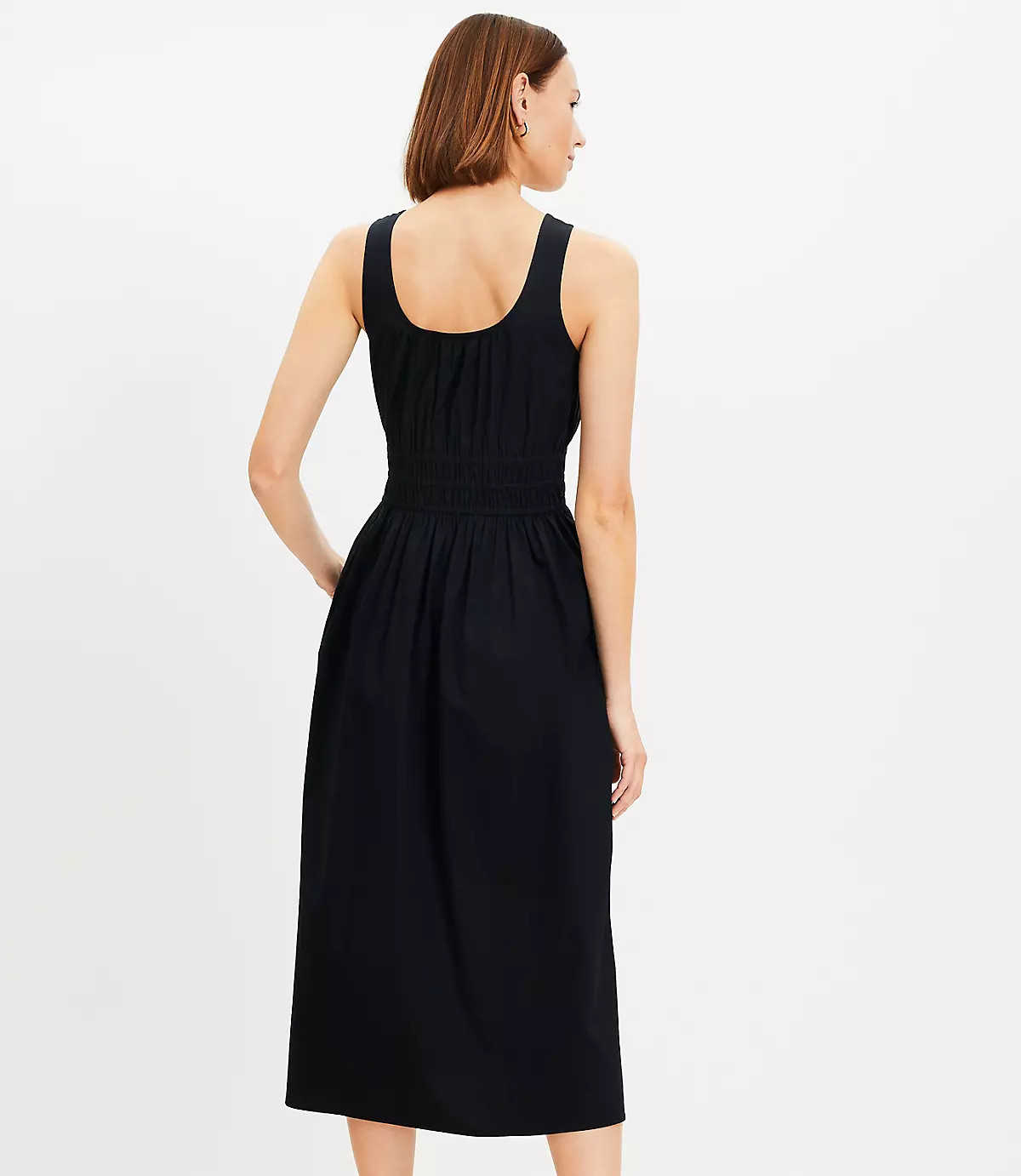 Smocked Tank Midi Dress | LOFT