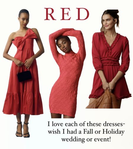 Red, Fall dresses, wedding guest dress, Red dress

#LTKHoliday #LTKwedding #LTKover40