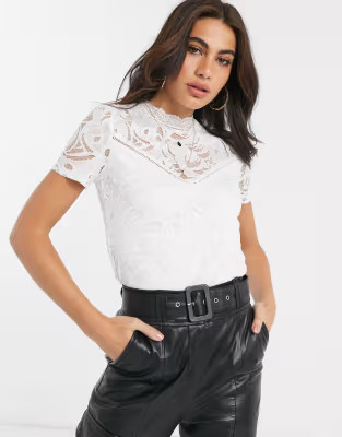 Vila lace blouse in white | ASOS (Global)