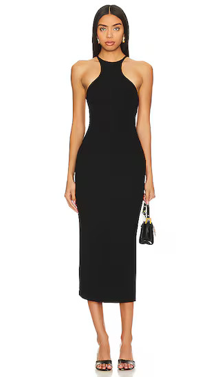 Megan Midi Dress in Black | Revolve Clothing (Global)