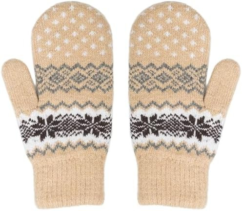 INOGIH Women Winter Outdoor Warm Mittens Gloves - Thermal-Lining Knit-Gloves for Outdoor Cold Wea... | Amazon (US)