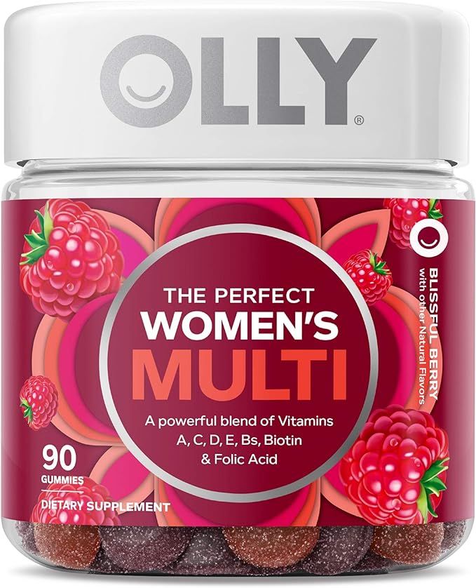 OLLY The Perfect Womens Gummy Multivitamin, 45 Day Supply (90 Gummies), Blissful Berry, Vitamins ... | Amazon (US)