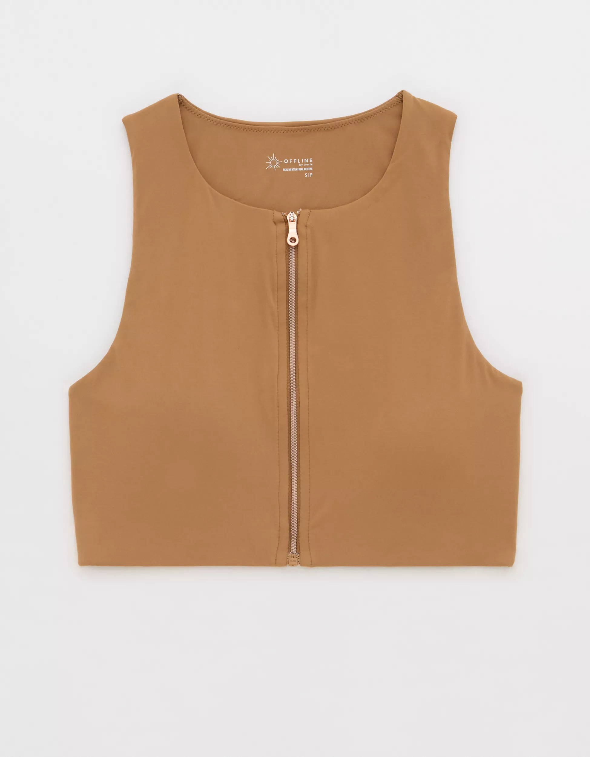 OFFLINE By Aerie Real Me XTRA Zipper Longline Sports Bra | Aerie