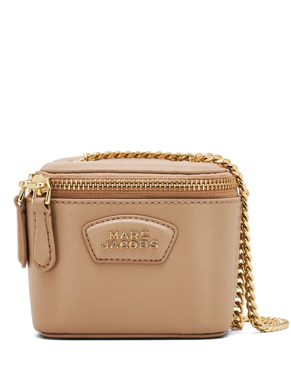 Marc Jacobs Mini Logo Chain Leather Bag | Neutrals | FARFETCH | Farfetch Global