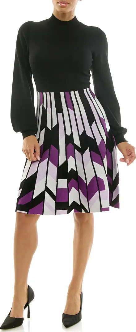 Mock Neck Long Sleeve Sweater Dress | Nordstrom Rack