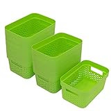 Glad Plastic Baskets for Organizing, Set of 12 | Pantry Storage for Under Counter, Linen Closet, and | Amazon (US)