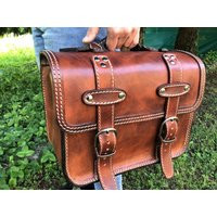 Trike Code 020/Leather Travel Bag 3.5 Mm. For The Rear Rack Of Your Vespa & Custom Made in Italy Mot | Etsy (US)