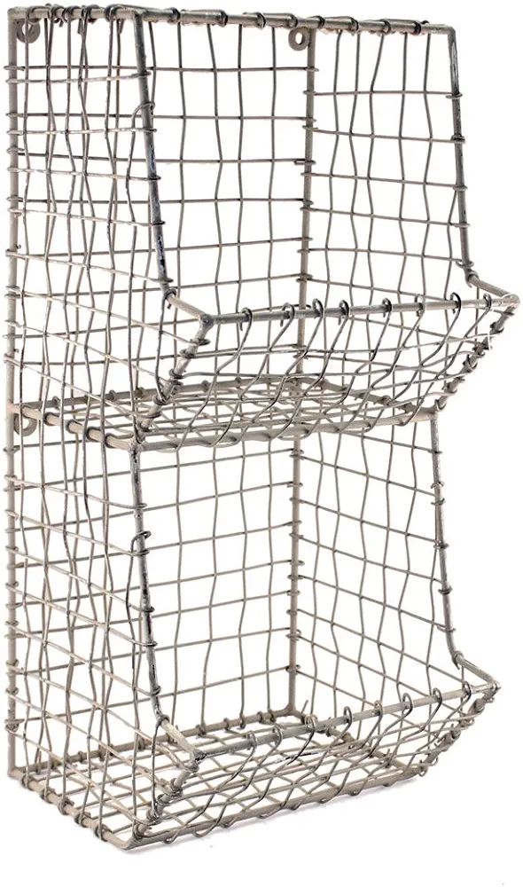 Colonial Tin Works Mini Rustic Wire General Store Wall Bin,Gray,7½"W x 7"D x 16"T | Amazon (US)