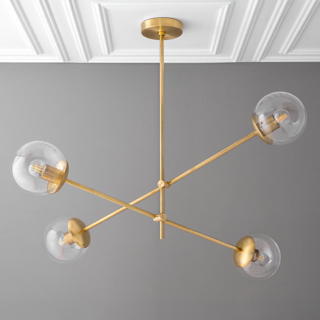 Chandelier Light-light Fixture-hanging Light-globe Chandelier Model No. 0490 - Etsy | Etsy (US)