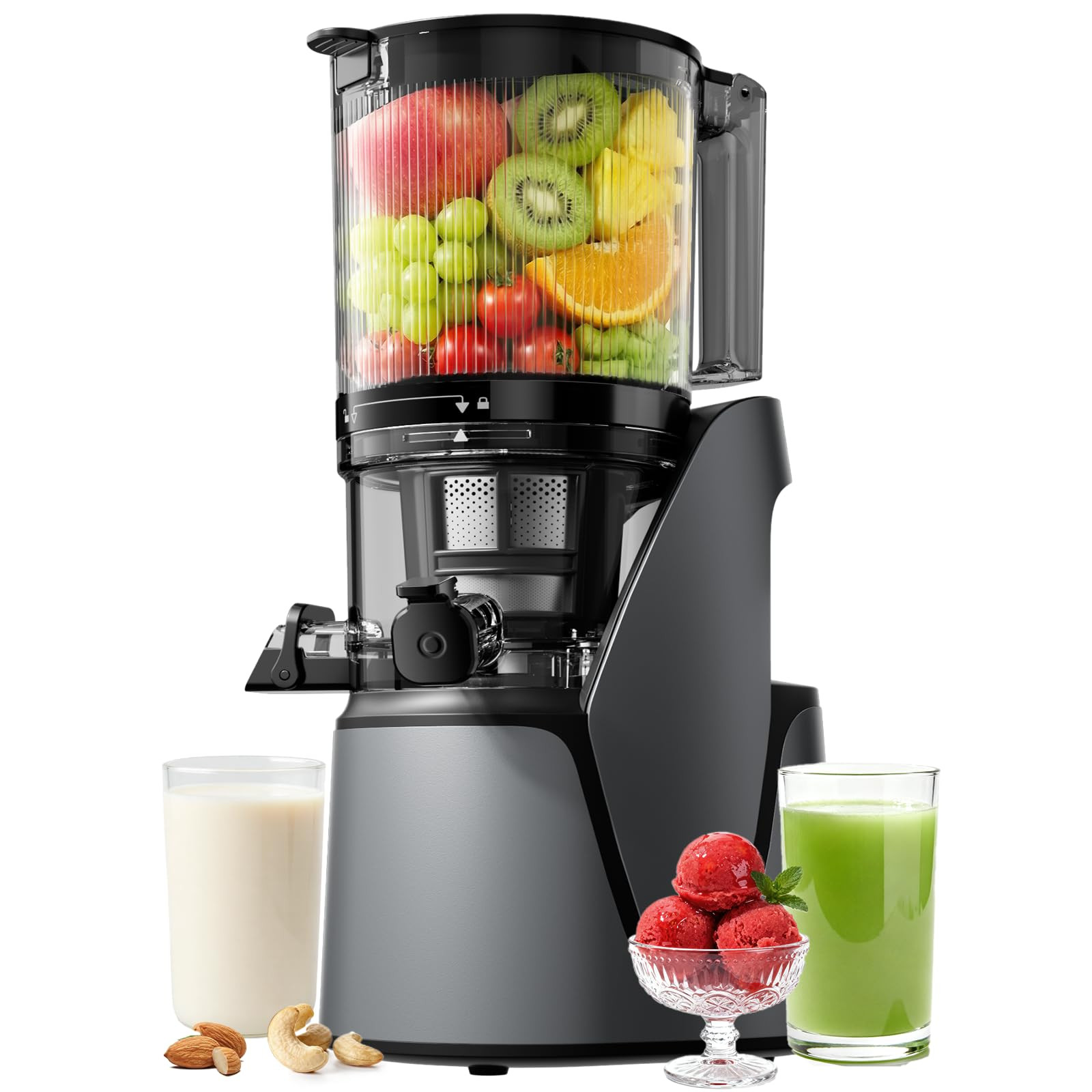 Juicer Machines, 3-in-1 Cold Press Juicer with 6.5" Extra Large Chute, 100oz Large Capacity, AC M... | Amazon (US)